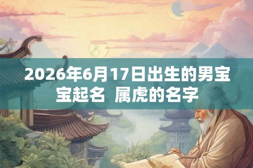 2026年6月17日出生的男宝宝起名  属虎的名字