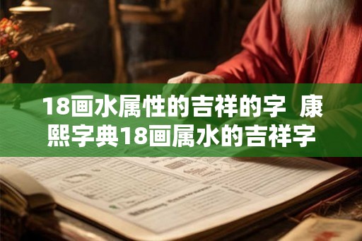 18画水属性的吉祥的字  康熙字典18画属水的吉祥字