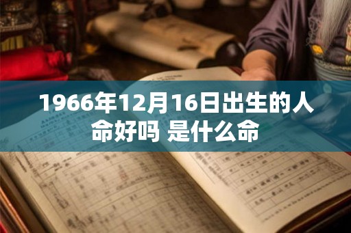 1966年12月16日出生的人命好吗 是什么命 1966年12月16日出生的人命好吗 是什么命
