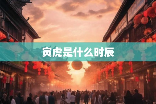 寅虎是什么时辰