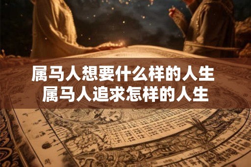 属马人想要什么样的人生 属马人追求怎样的人生