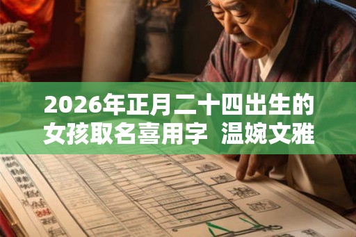 2026年正月二十四出生的女孩取名喜用字  温婉文雅的女孩名字
