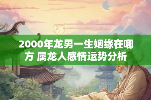2000年龙男一生姻缘在哪方 属龙人感情运势分析 2000年龙男一生姻缘在哪方 属龙人感情运势分析
