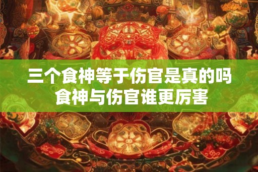 三个食神等于伤官是真的吗 食神与伤官谁更厉害