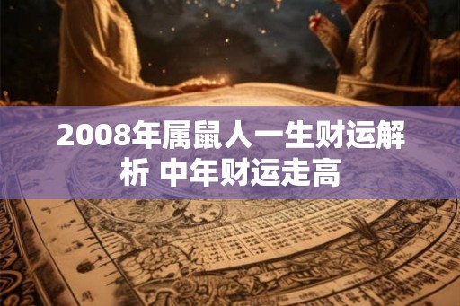 2008年属鼠人一生财运解析 中年财运走高