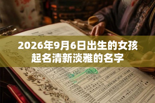 2026年9月6日出生的女孩起名清新淡雅的名字