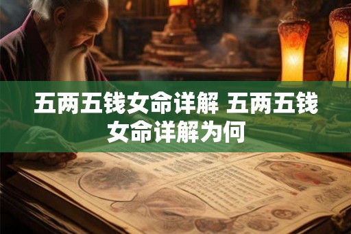 五两五钱女命详解 五两五钱女命详解为何 五两五钱女命详解 五两五钱女命详解为何