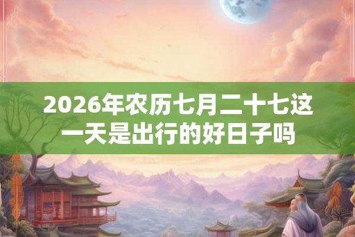 2026年农历七月二十七这一天是出行的好日子吗