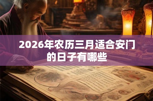 2026年农历三月适合安门的日子有哪些
