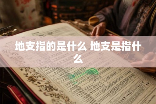 地支指的是什么 地支是指什么