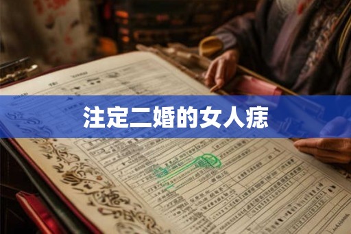 注定二婚的女人痣