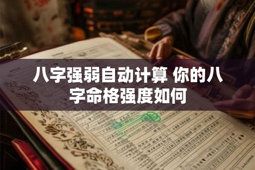 八字强弱自动计算 你的八字命格强度如何 八字强弱自动计算 你的八字命格强度如何