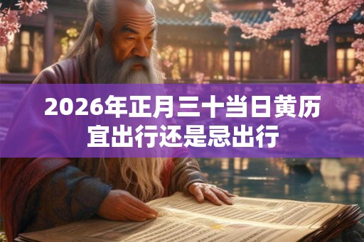2026年正月三十当日黄历宜出行还是忌出行