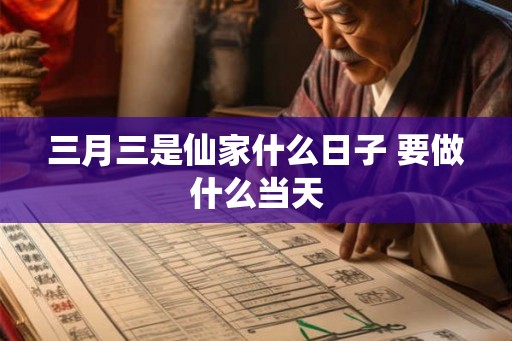 三月三是仙家什么日子 要做什么当天 三月三是仙家什么日子 要做什么当天
