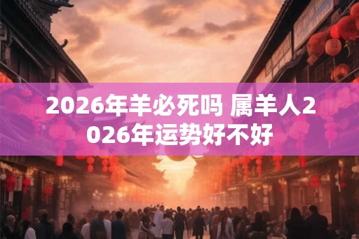 2026年羊必死吗 属羊人2026年运势好不好