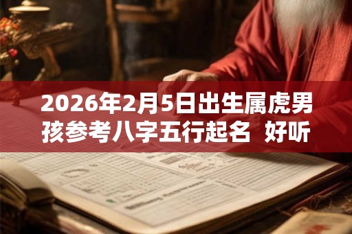 2026年2月5日出生属虎男孩参考八字五行起名  好听不常见的名字