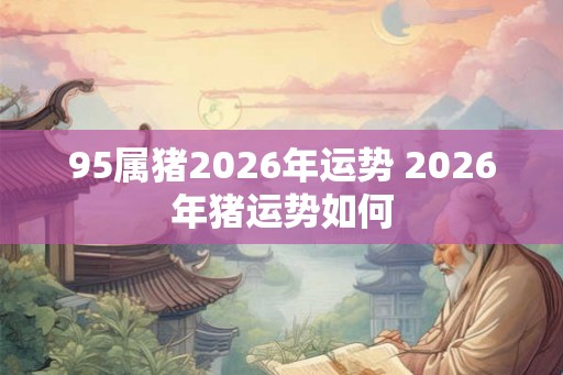 95属猪2026年运势 2026年猪运势如何