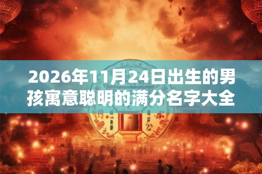 2026年11月24日出生的男孩寓意聪明的满分名字大全