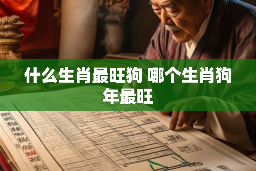 什么生肖最旺狗 哪个生肖狗年最旺