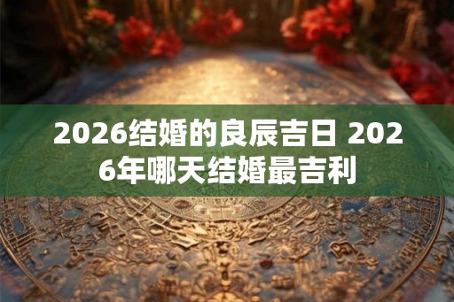 2026结婚的良辰吉日 2026年哪天结婚最吉利 2026结婚的良辰吉日 2026年哪天结婚最吉利