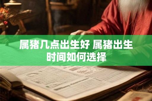 属猪几点出生好 属猪出生时间如何选择