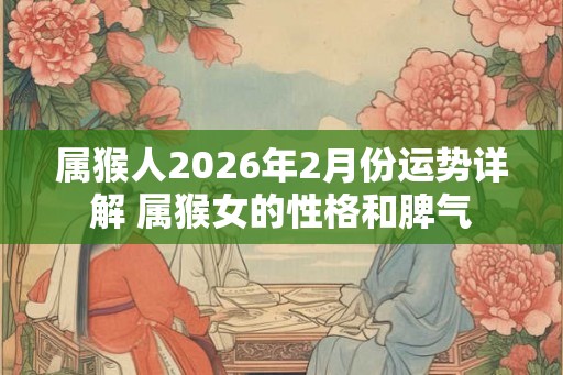 属猴人2026年2月份运势详解 属猴女的性格和脾气
