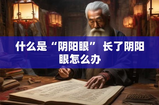 什么是“阴阳眼” 长了阴阳眼怎么办