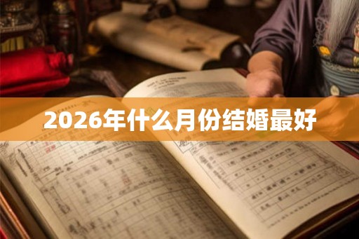 2026年什么月份结婚最好