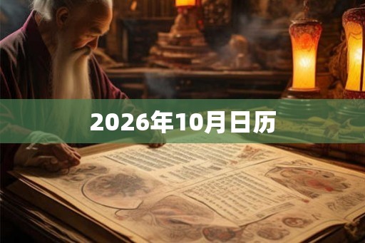 2026年10月日历 2026年10月日历