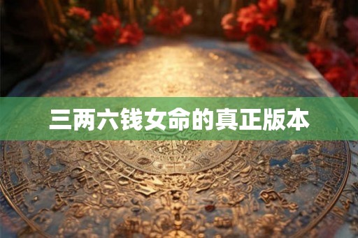 三两六钱女命的真正版本