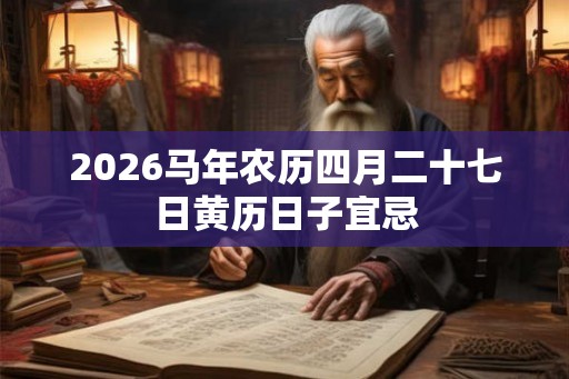 2026马年农历四月二十七日黄历日子宜忌 2026马年农历四月二十七日黄历日子宜忌