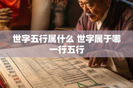 世字五行属什么 世字属于哪一行五行