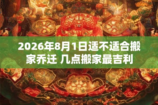 2026年8月1日适不适合搬家乔迁 几点搬家最吉利