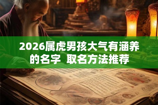 2026属虎男孩大气有涵养的名字  取名方法推荐