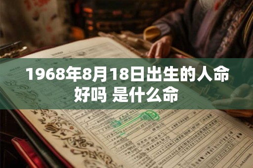 1968年8月18日出生的人命好吗 是什么命