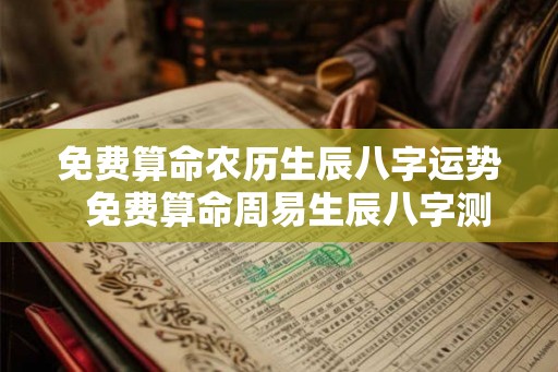 免费算命农历生辰八字运势  免费算命周易生辰八字测阴历转阳历