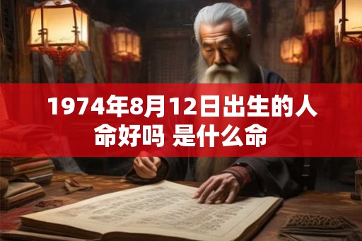 1974年8月12日出生的人命好吗 是什么命