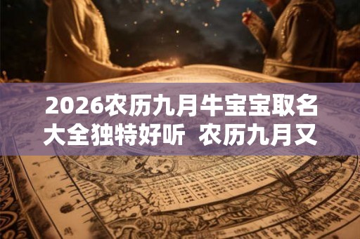 2026农历九月牛宝宝取名大全独特好听  农历九月又叫什么月