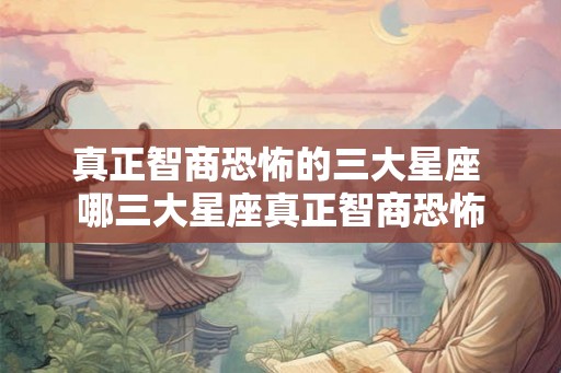 真正智商恐怖的三大星座 哪三大星座真正智商恐怖