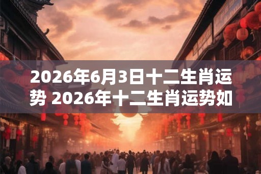 2026年6月3日十二生肖运势 2026年十二生肖运势如何 2026年6月3日十二生肖运势 2026年十二生肖运势如何
