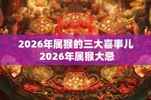 2026年属猴的三大喜事儿 2026年属猴大忌