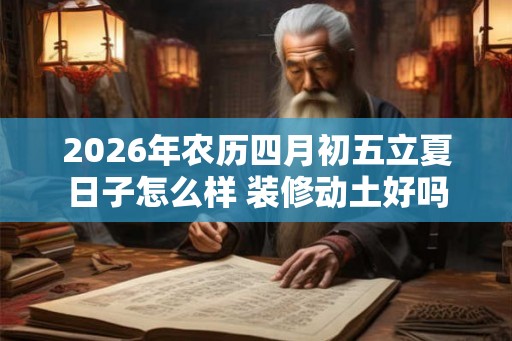2026年农历四月初五立夏日子怎么样 装修动土好吗