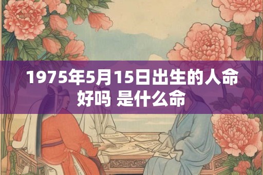 1975年5月15日出生的人命好吗 是什么命