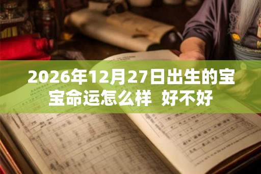 2026年12月27日出生的宝宝命运怎么样  好不好