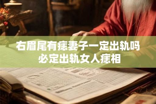 右眉尾有痣妻子一定出轨吗 必定出轨女人痣相