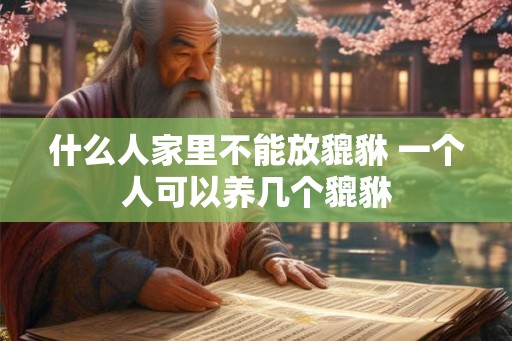 什么人家里不能放貔貅 一个人可以养几个貔貅