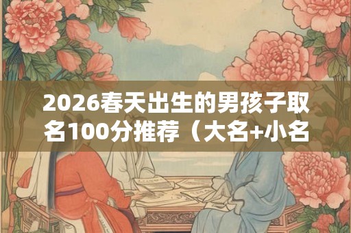 2026春天出生的男孩子取名100分推荐（大名+小名）