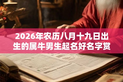 2026年农历八月十九日出生的属牛男生起名好名字赏析