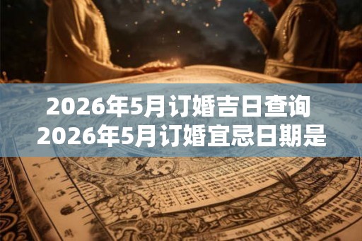 2026年5月订婚吉日查询 2026年5月订婚宜忌日期是哪些