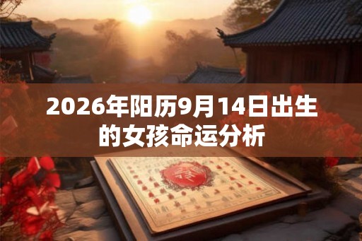 2026年阳历9月14日出生的女孩命运分析